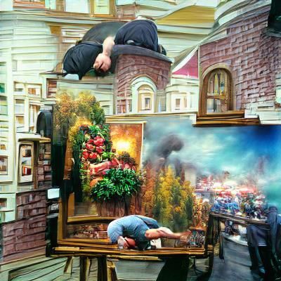 Hyperrealistic Execution Scene as Oil Painting