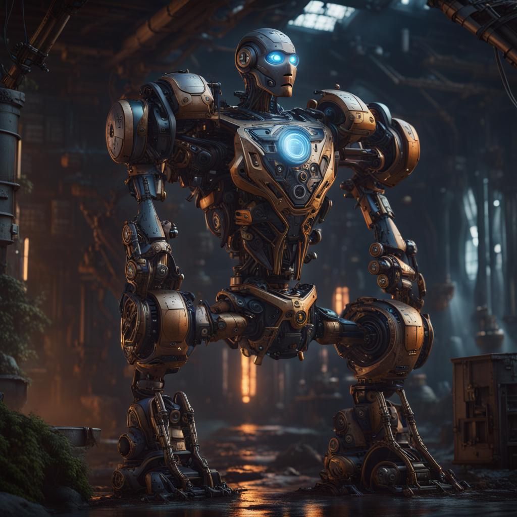 Ex Machina Robot in Detailed Matte Painting