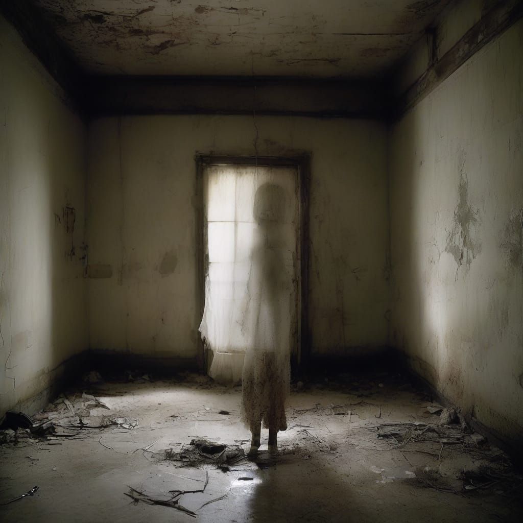 Ethereal Encounter on Desolate Hospital Grounds