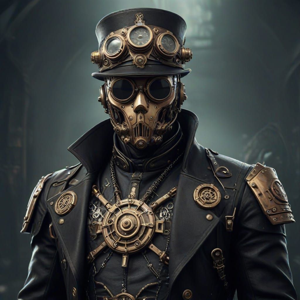 Steampunk Cyberpunk Scene