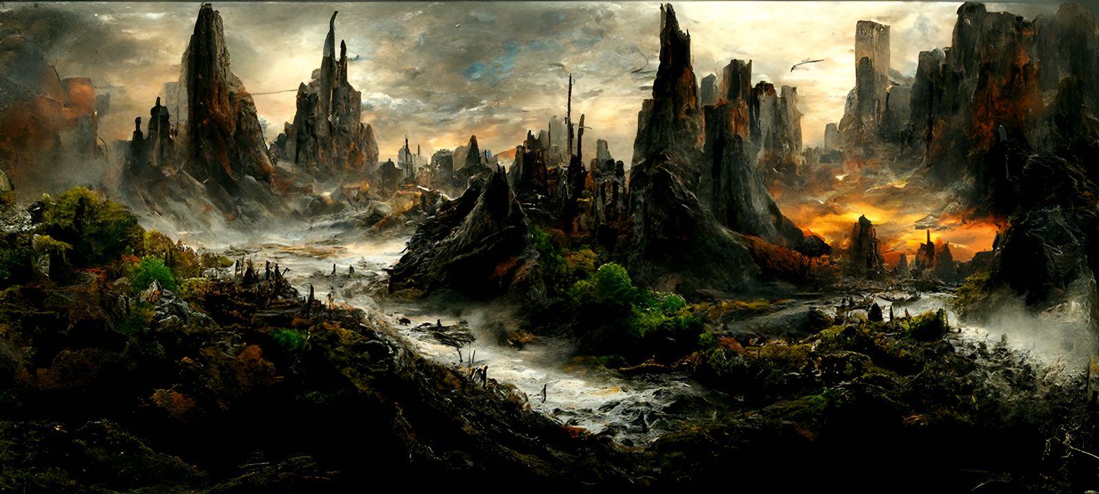 Apocalyptic Fantasy Landscape: Hyperdetailed Realism