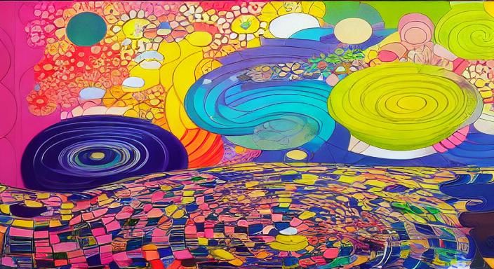 Kaleidoscopic Garden in Takashi Murakami Style