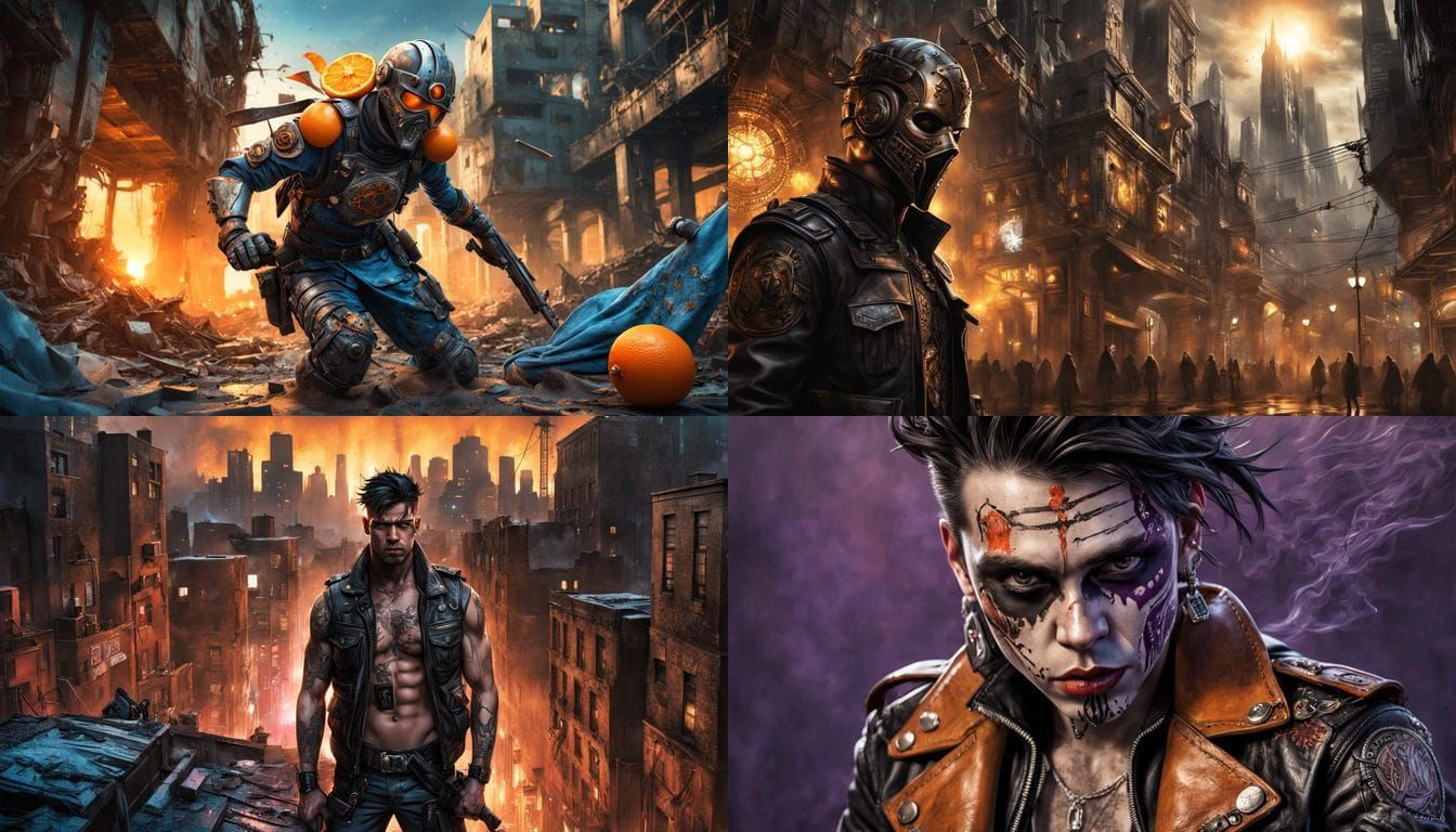 Urban Warrior in Epic Cinematic Digital Painting