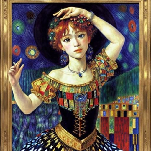 Luminous Dancer in Maximalist Classical Style