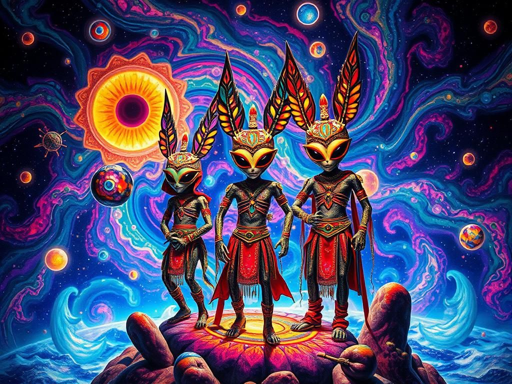 Alien Kachinas in Astral Energy Holographic Projection