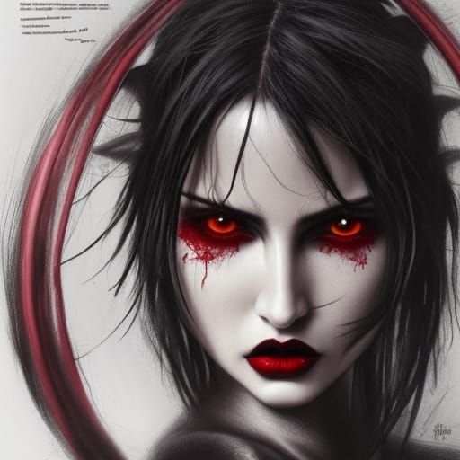 Gothic Minotaur Woman in Dark Fantasy Style