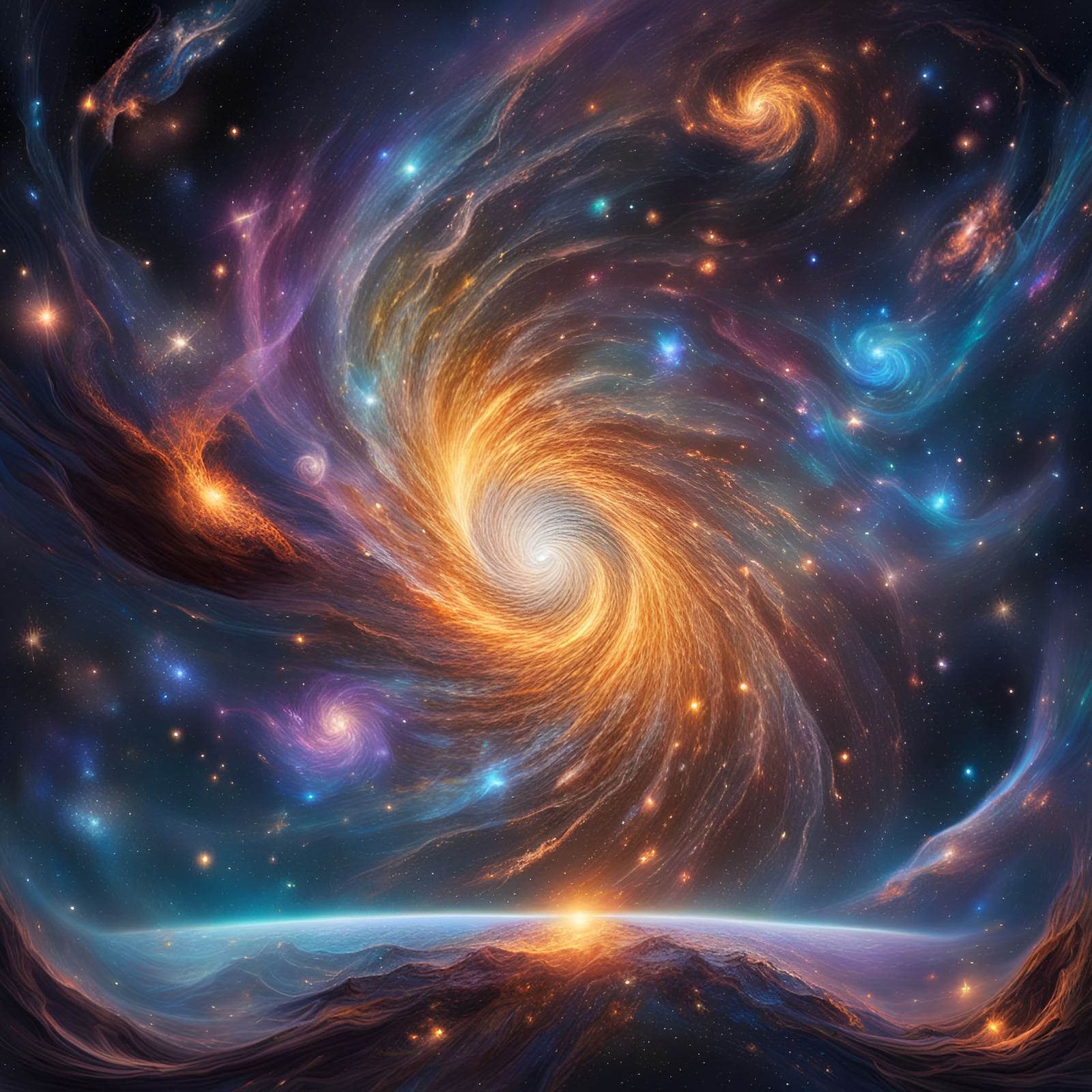 Holographic Astral Illustration of the Big Bang