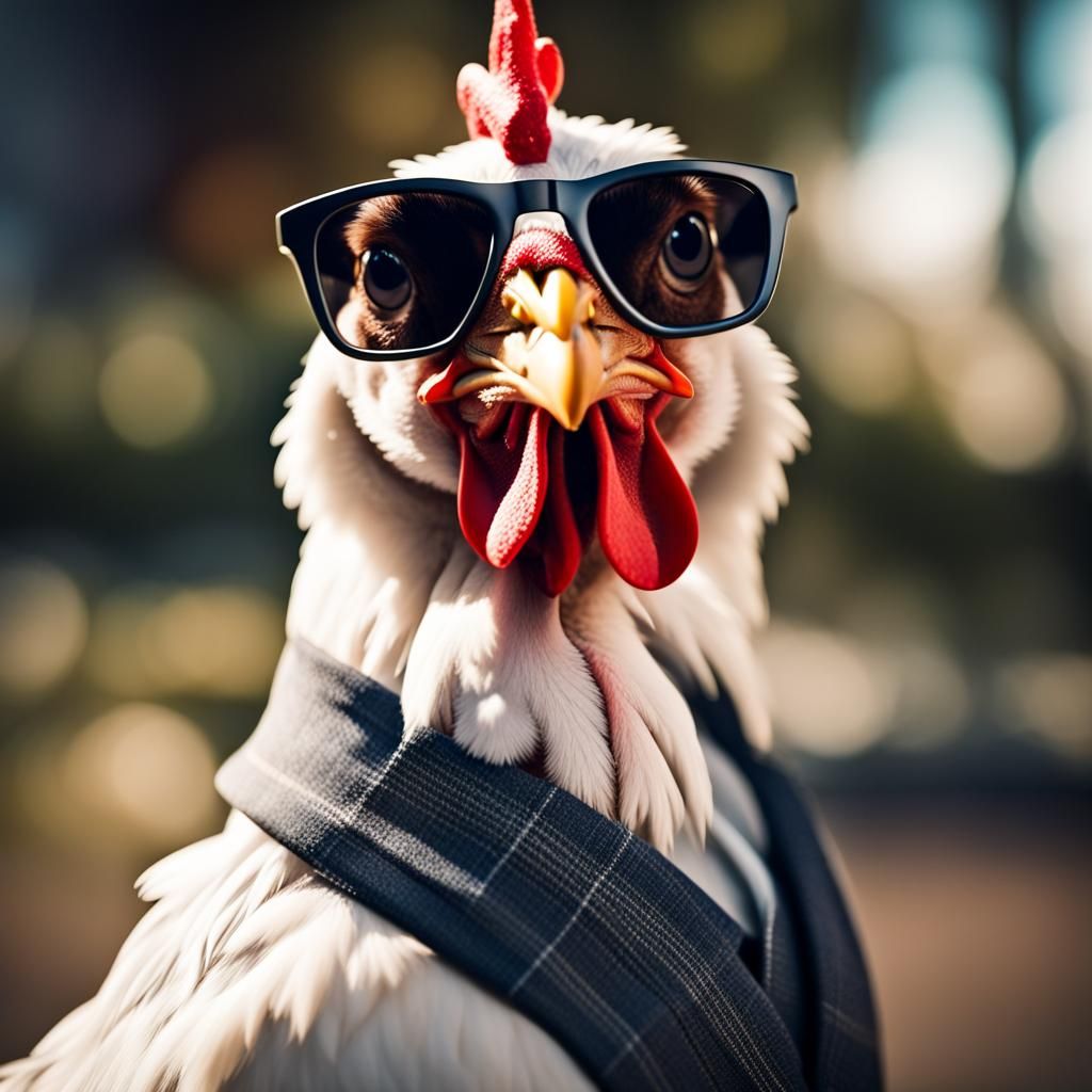 Chicken in Designer Clothes: Professional Photography