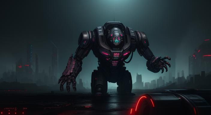 Cyberpunk Machine City Concept Art in Unreal Engine