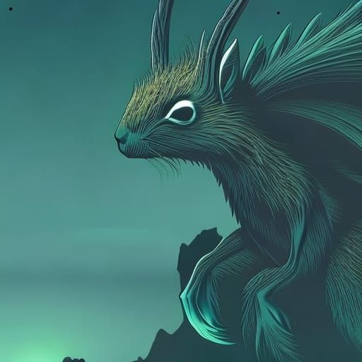 Ethereal Ghostly Death Angel Squirrel in Anime Style