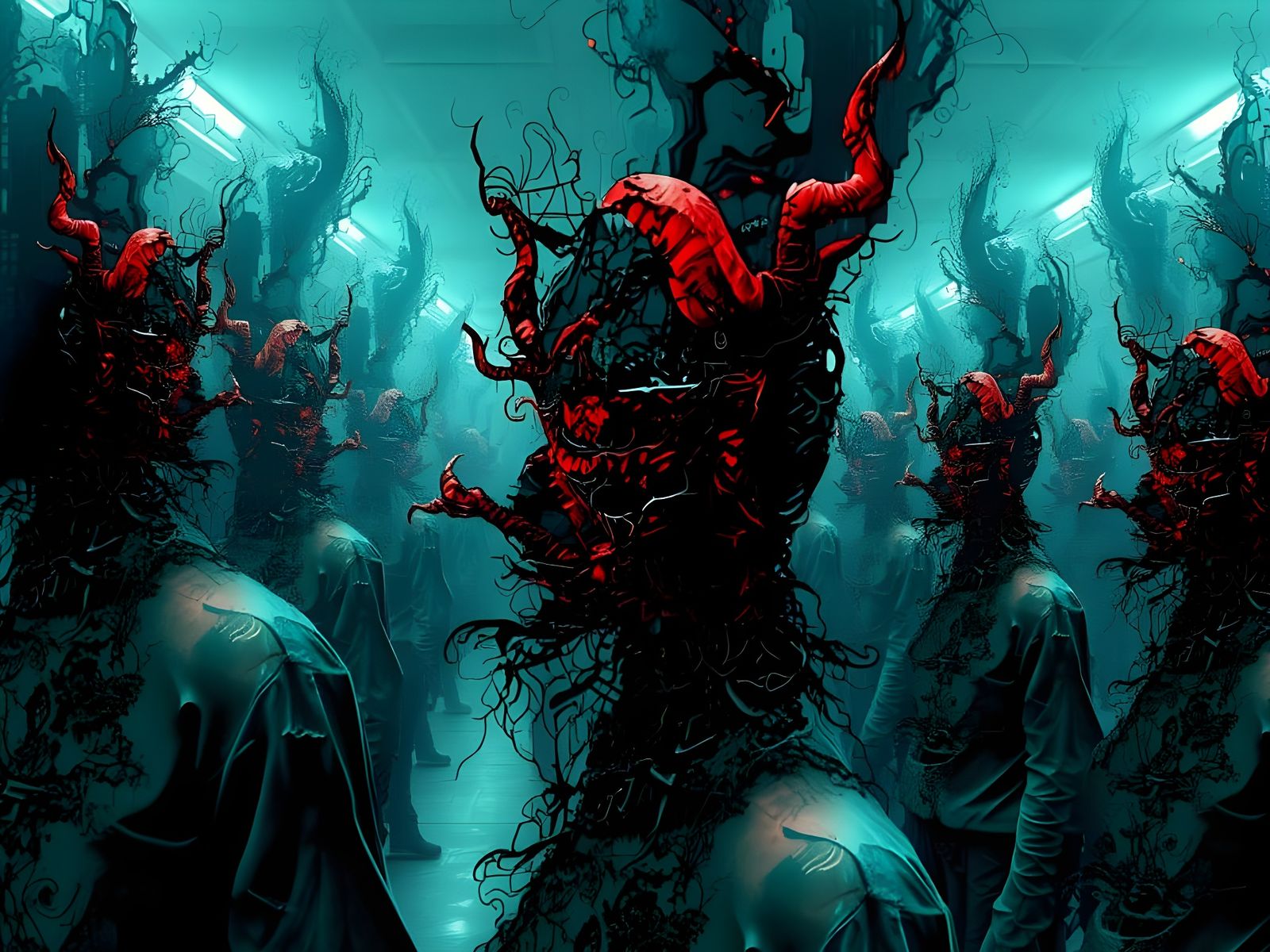 Surreal Disintegration: A Nightmarish Visualization