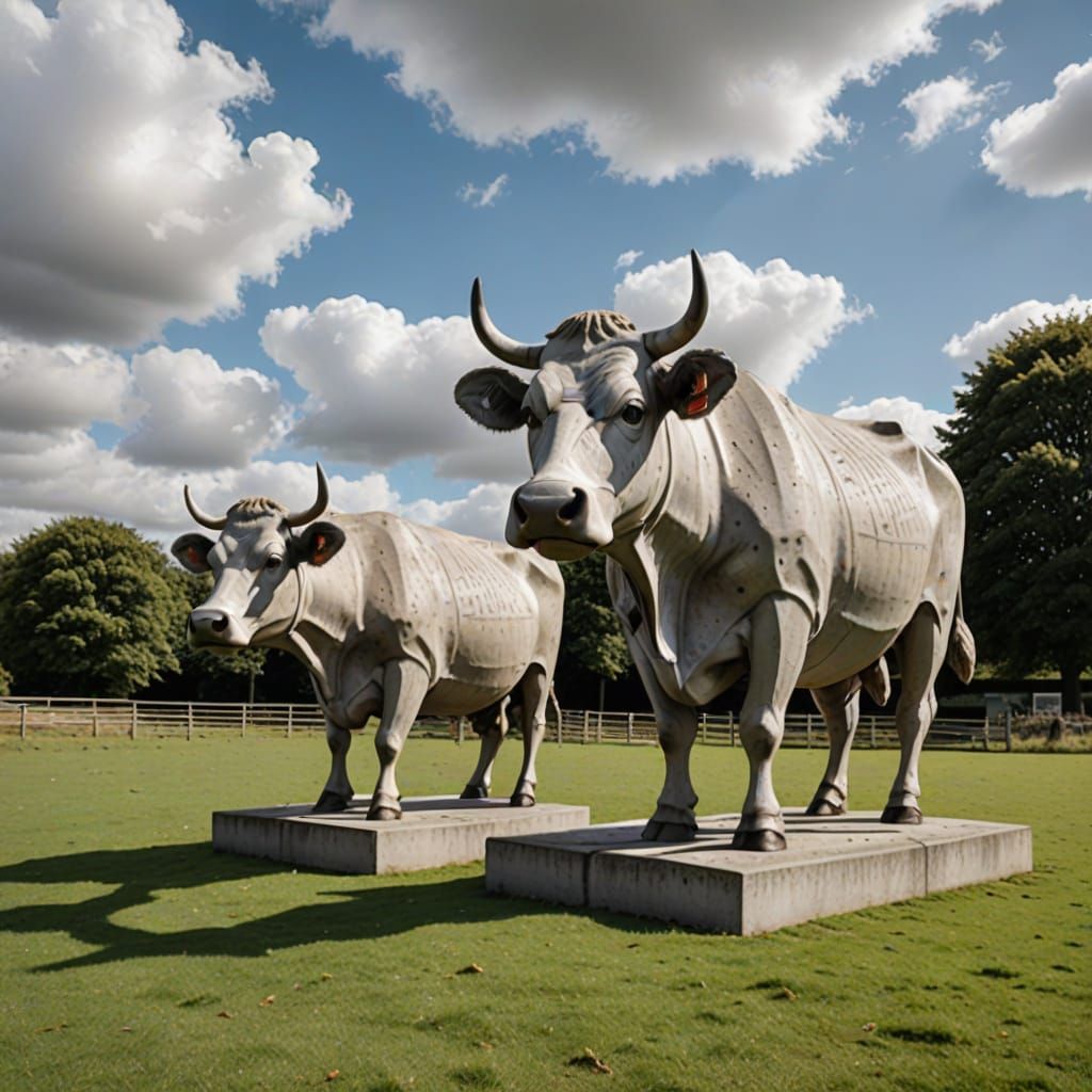 The Concrete Cows of Milton Keynes Sculpture