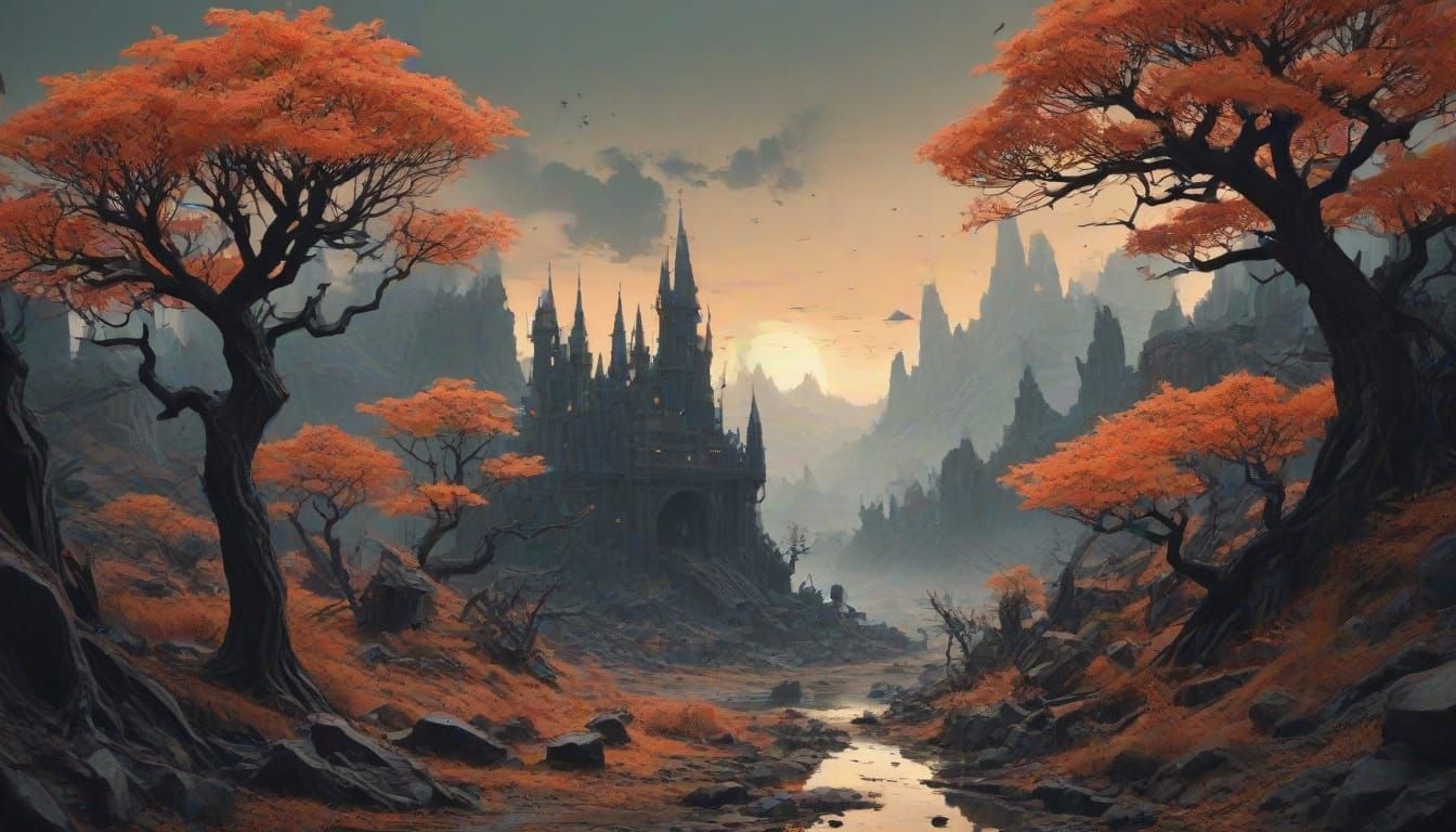 Twilight Papercraft Apocalypse in a World of Dendritic Ruins