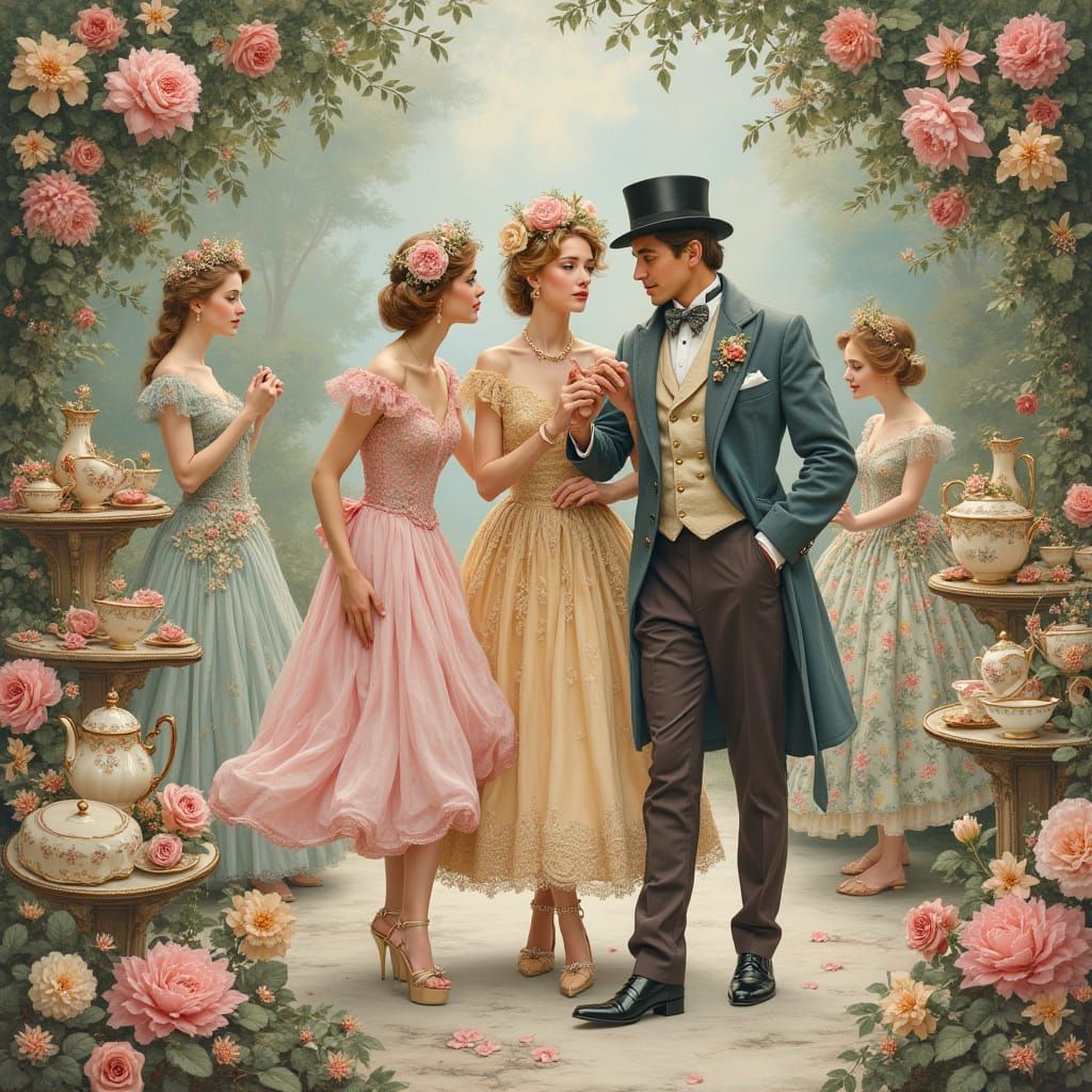 Glamorous Tea Party Dance in Vibrant Style