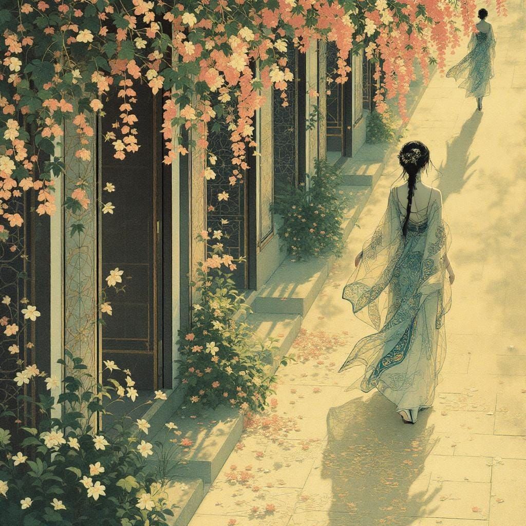 Heian Era Figure in Ornate Robes