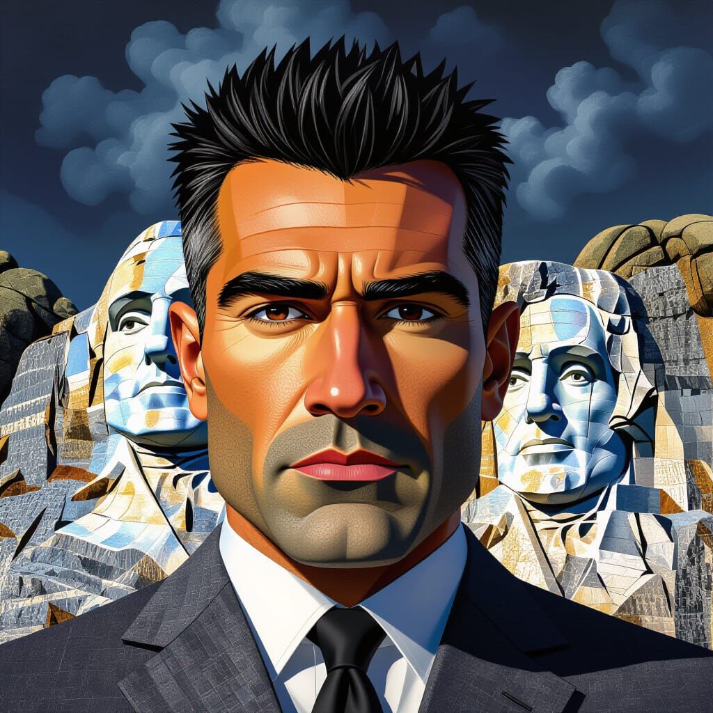 Mount Rushmore Portrait Replacement in Hyper-Realism