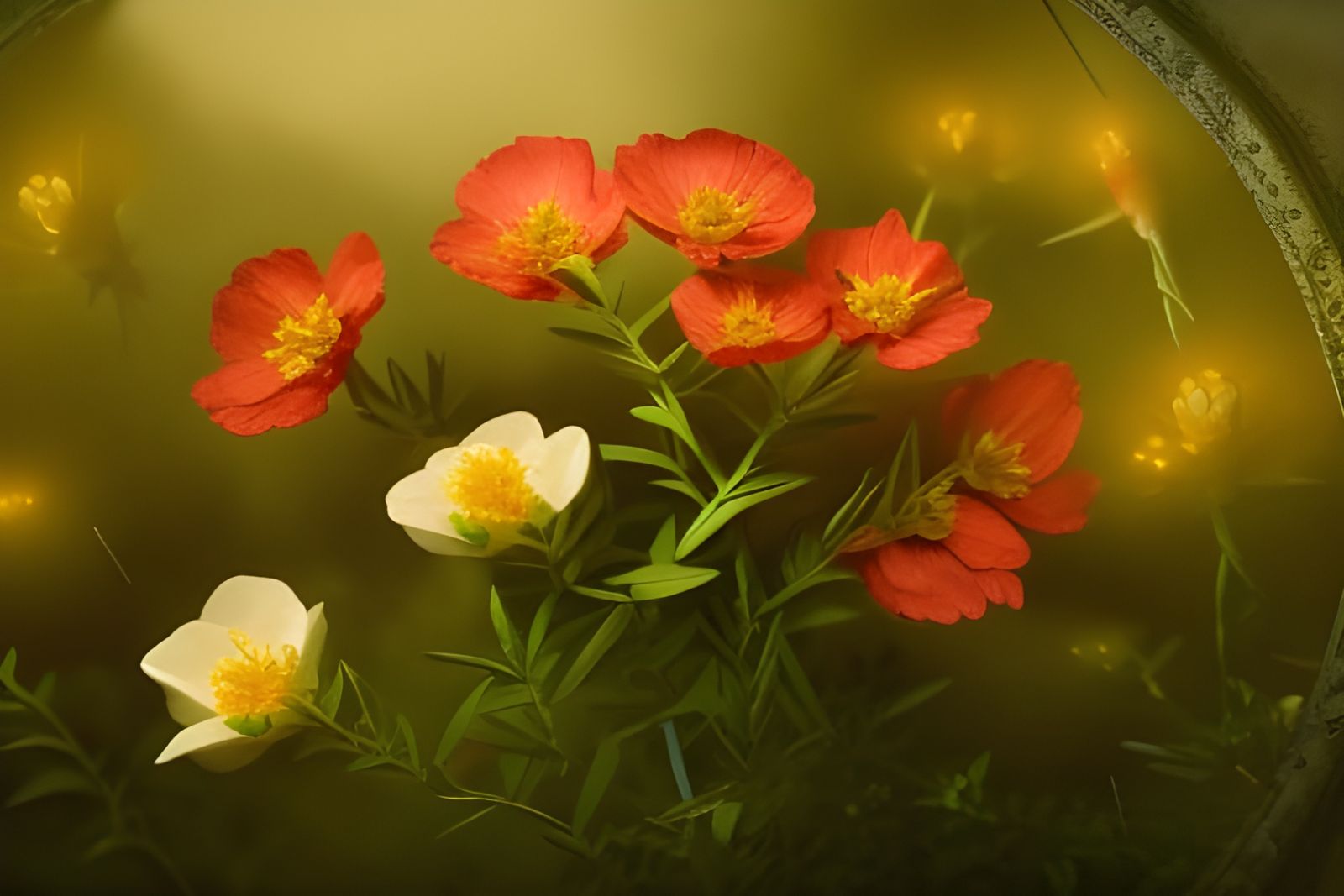 Detailed St. John's Wort Bouquet in 8K