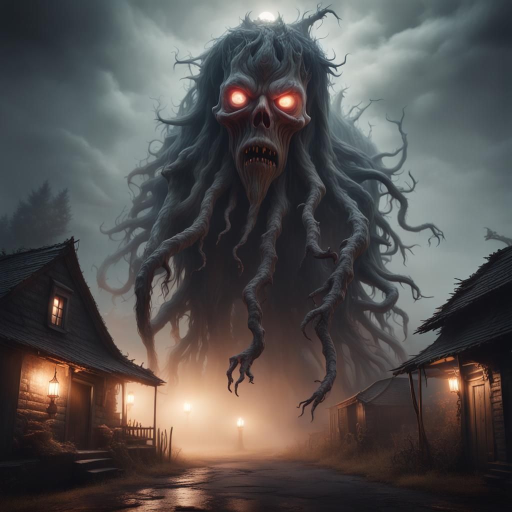 Epic Ghast Spirit in a Dark Village
