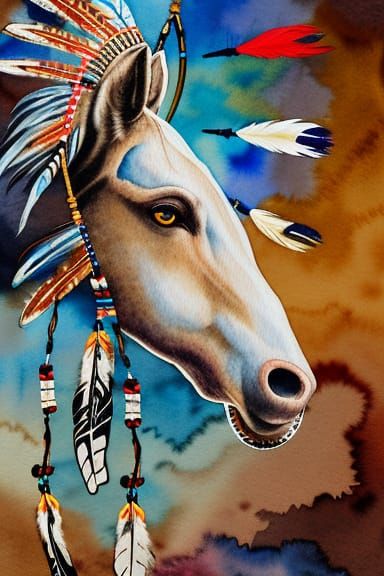 native american indian horse