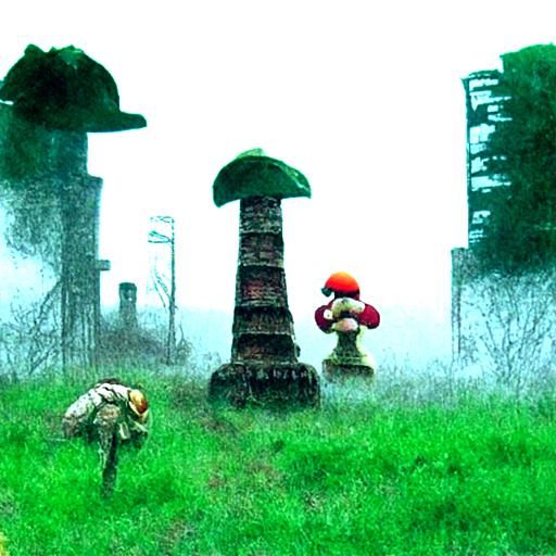 Super Mario Bros in Silent Hill Style