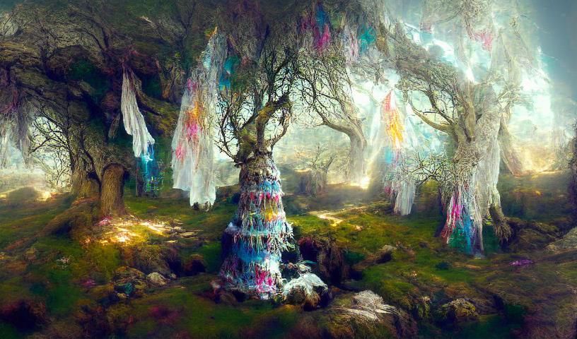 Magical Fairy Tree and Holy Well Landscape
