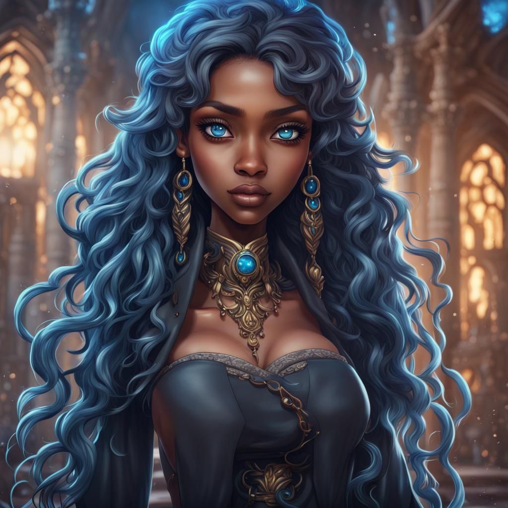 Manga Baddie: Cute Girl with Blue Eyes