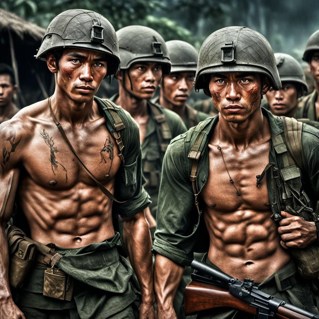 Captured Soldiers: A Hyperrealistic Vietnam Scene