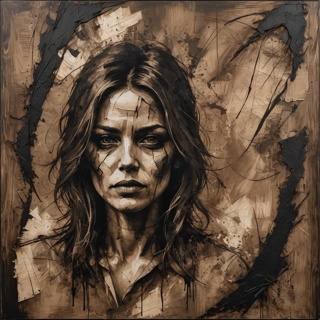 Monochrome Sepia Portrait of Whiskey Nights