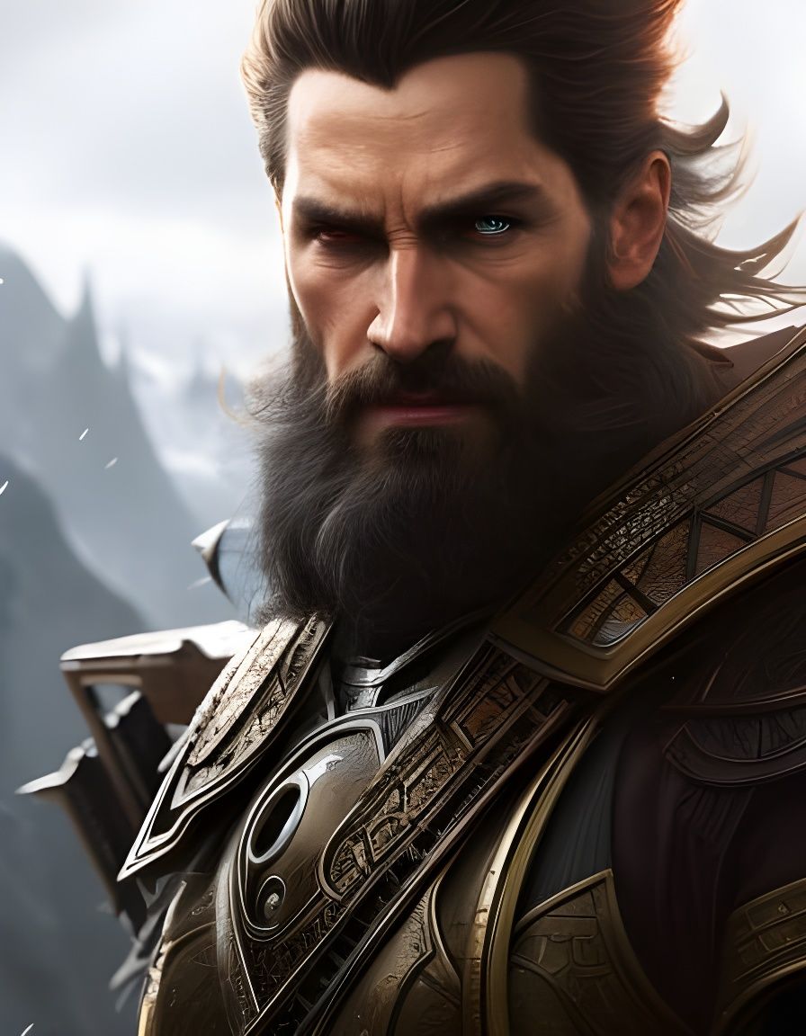 Handsome Norse God in Detailed Digital Painting