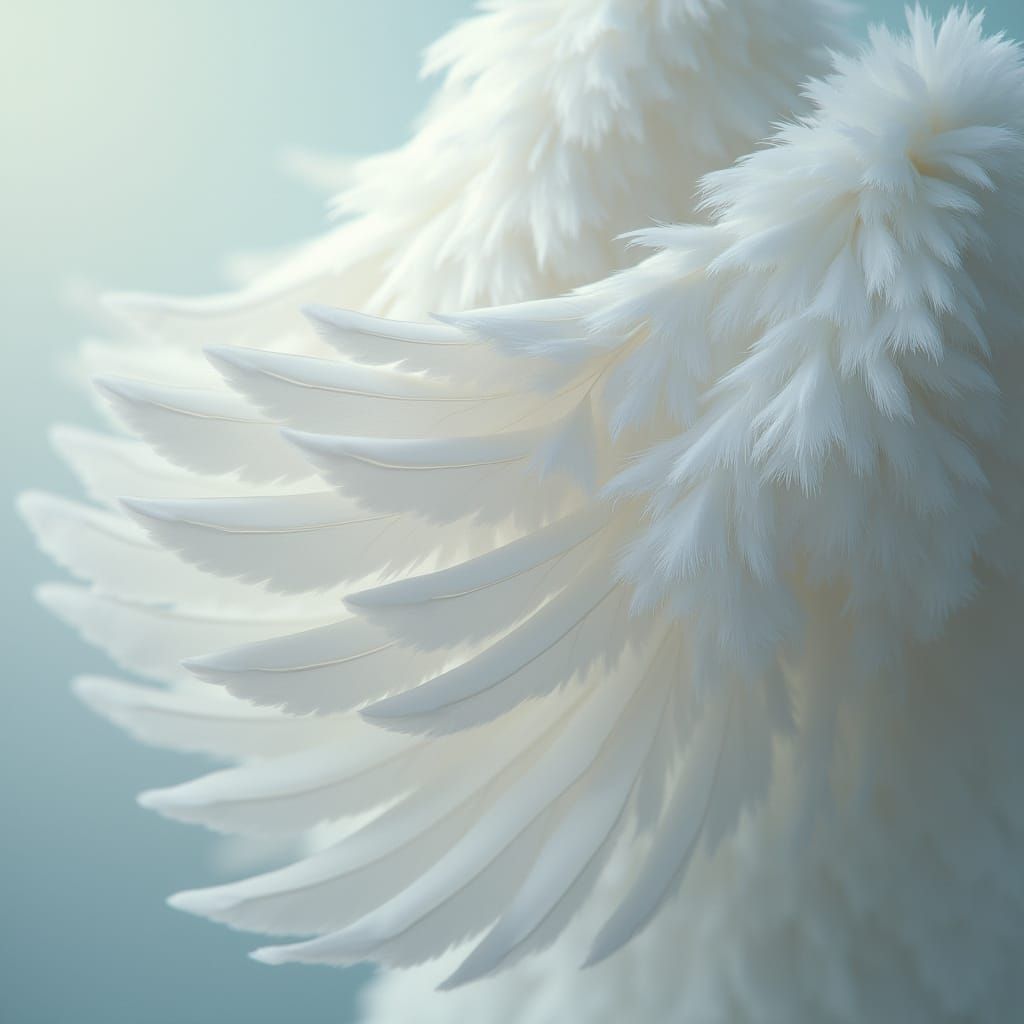 Ethereal Angel Wings in Digital Art Style