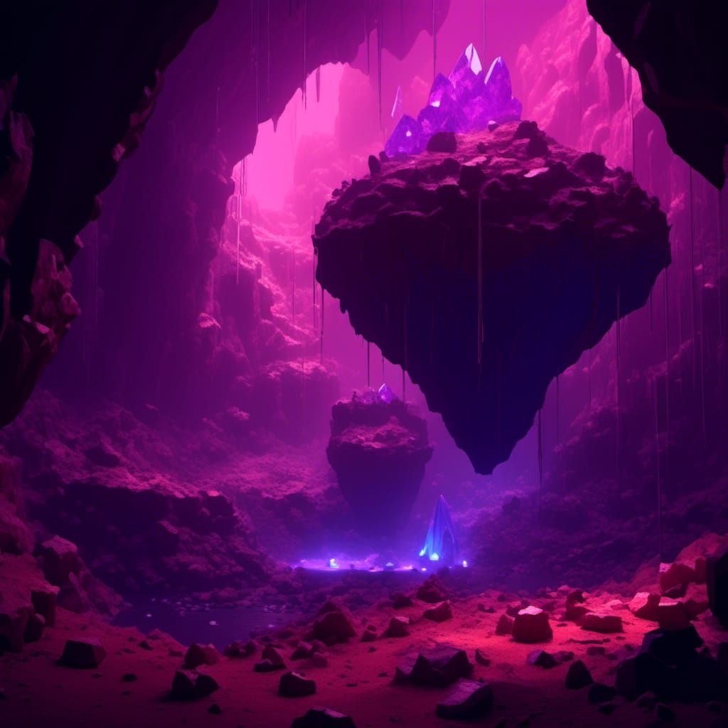 Futuristic Energon Mine with Glowing Crystals