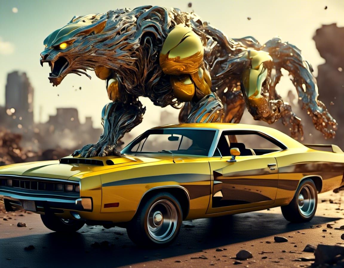 Wolverine and Phoenix in Sci-Fi Car Chase