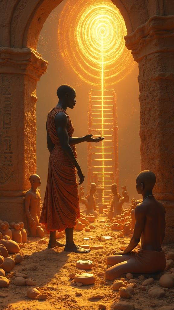 Obatala's Cosmic Creation: Yoruba God Shapes Humans Amidst C...