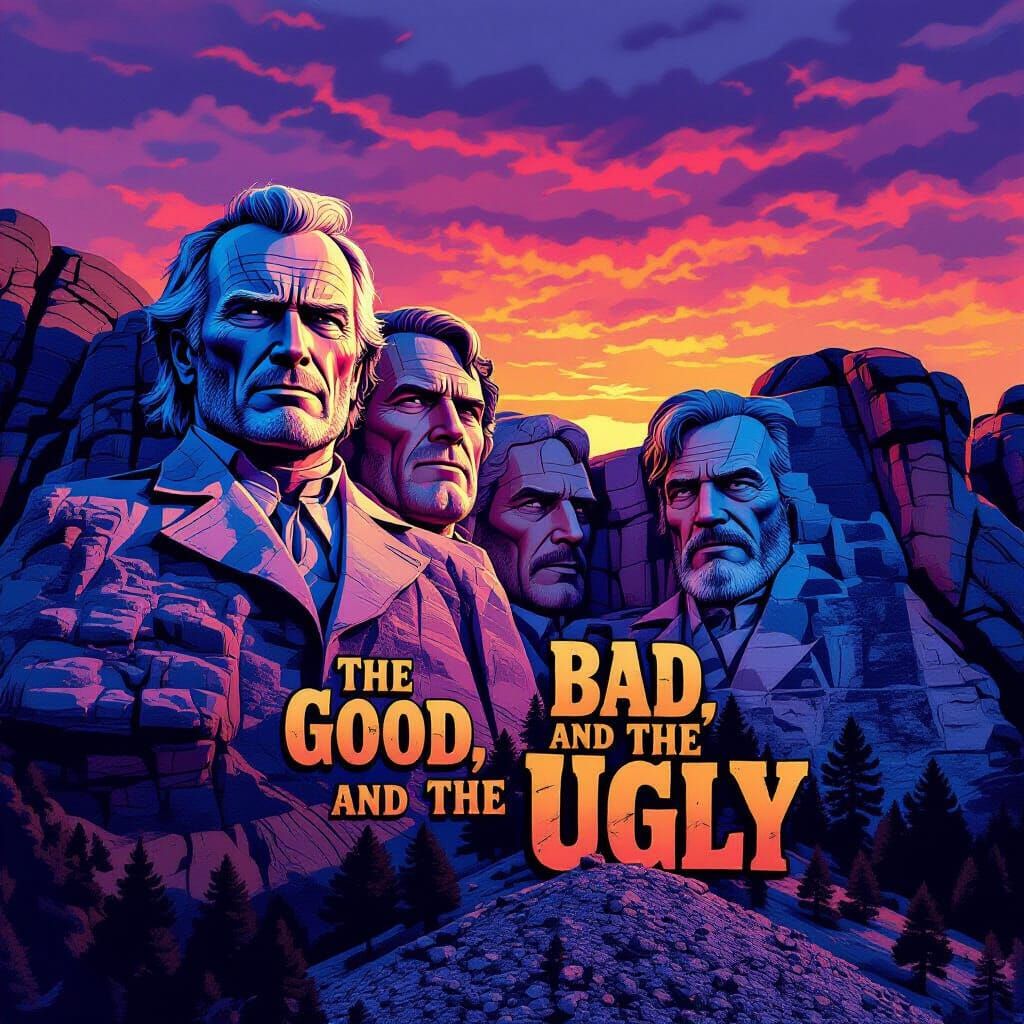 Mount Rushmore Western Legends Sunset Landscape