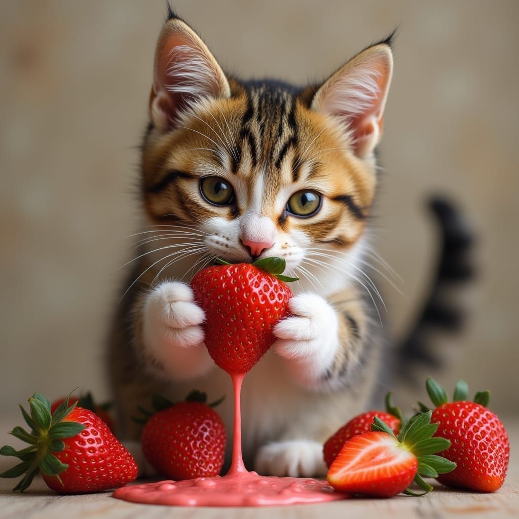 Feline Strawberry Fusion