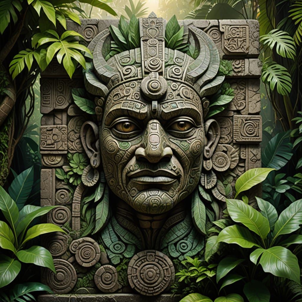 Ancient Mesoamerican Goddess Shines in Jungle Deco