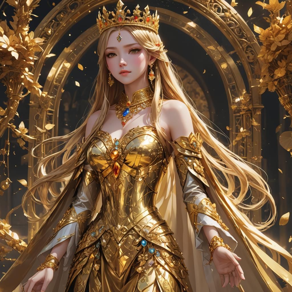 Golden Queen: 3D Anime Art