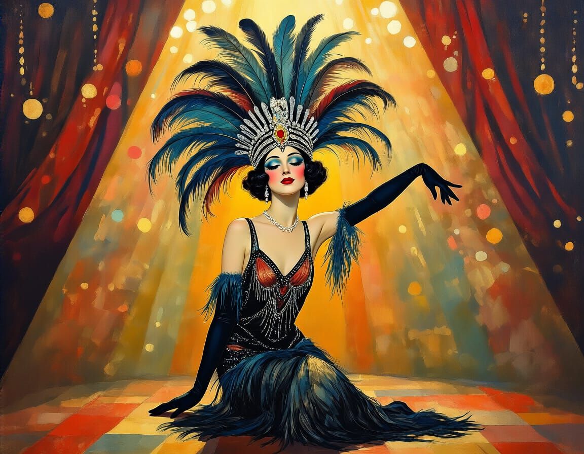 1930s Dancer in Art Deco Style
