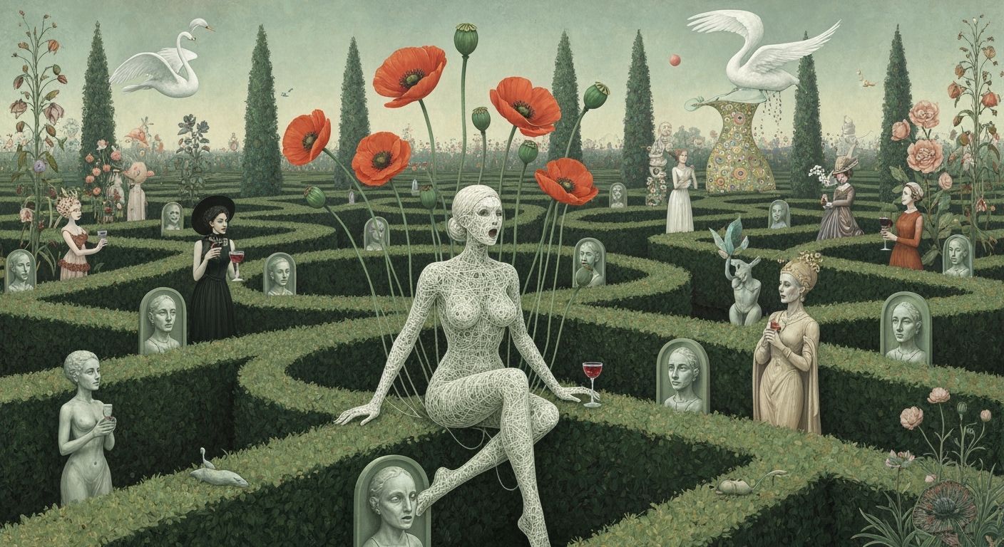 Surreal Gothic Horror: Woman of Strings in Maze