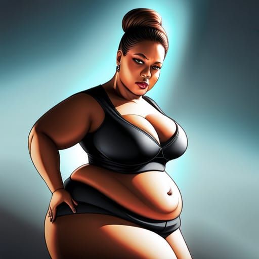 Hyperdetailed Portrait of an Obese Woman in Unreal Engine