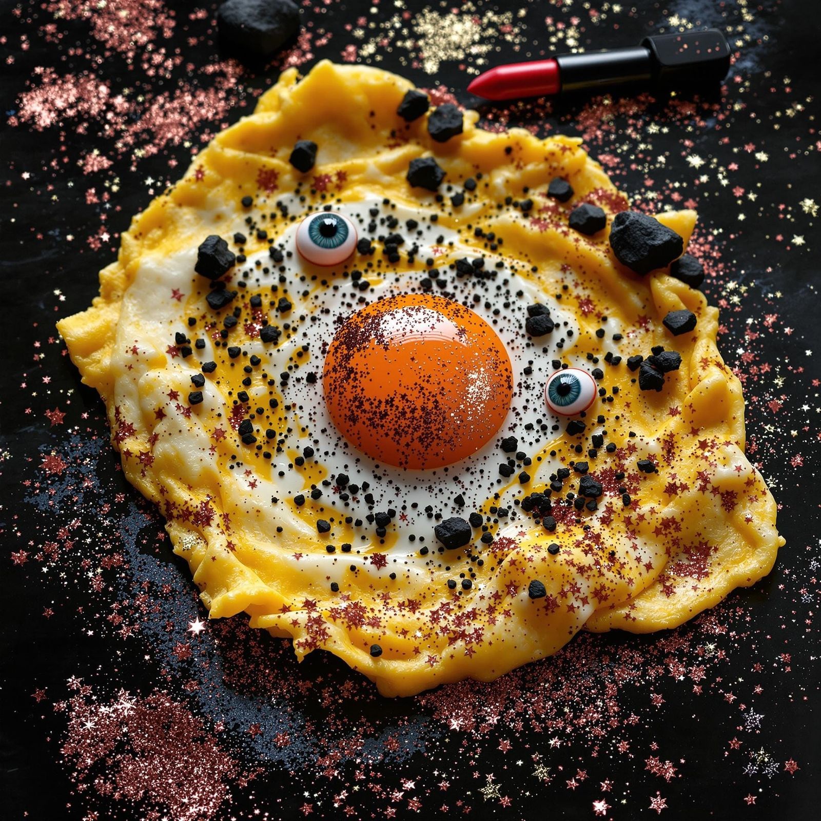 Surreal Omelette Made of Unconventional Ingredients