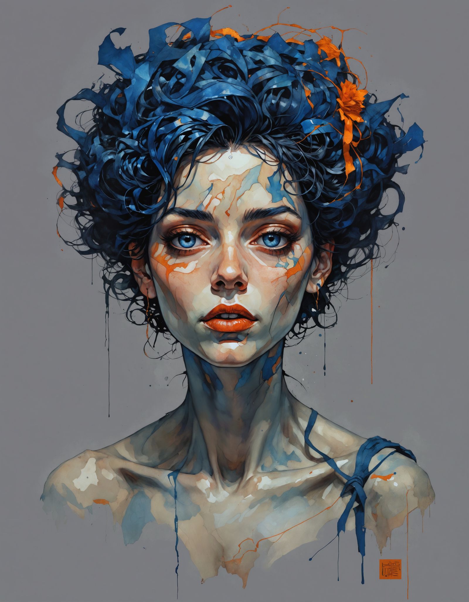 Alien Princess in Art Nouveau Style