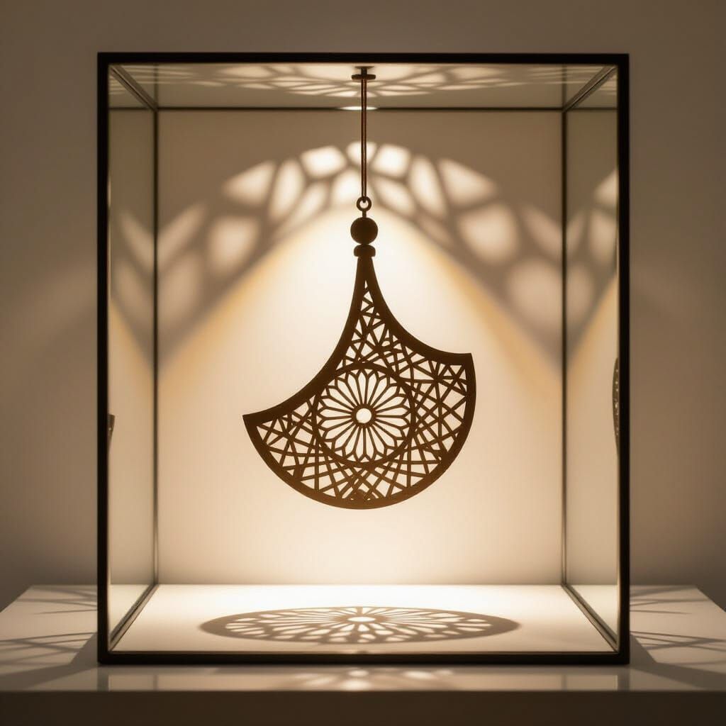 Geometric Yemeni Jambiya Sculpture in Abstract Style