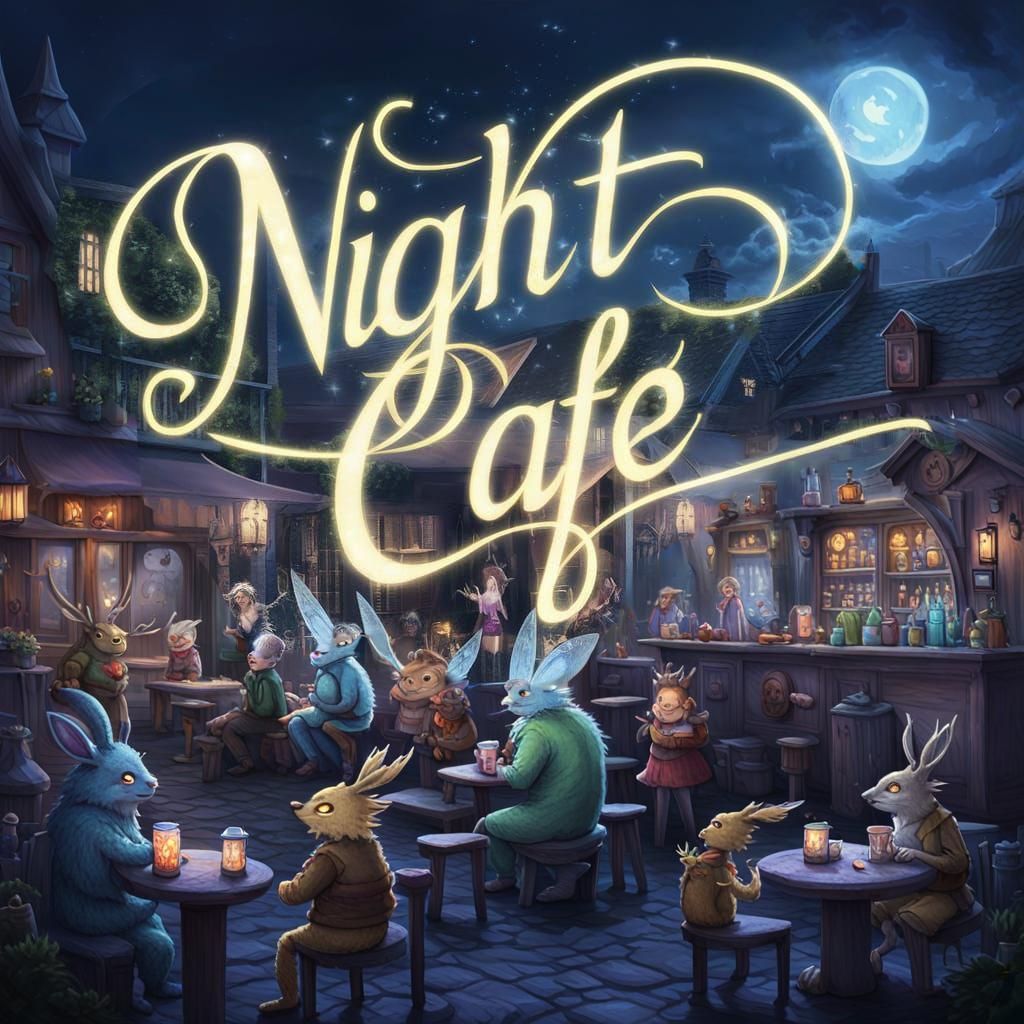 Cozy Fantasy Pub with Diverse Creatures