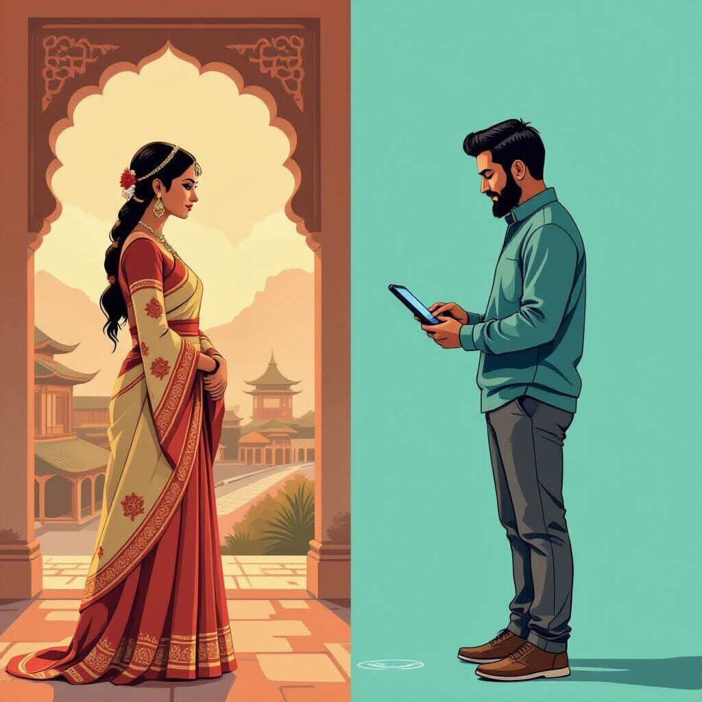 Split Screen: Tradition Meets Modern Tech