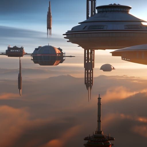 Bespin Cloud City Sunset: 3D Game Cinematic