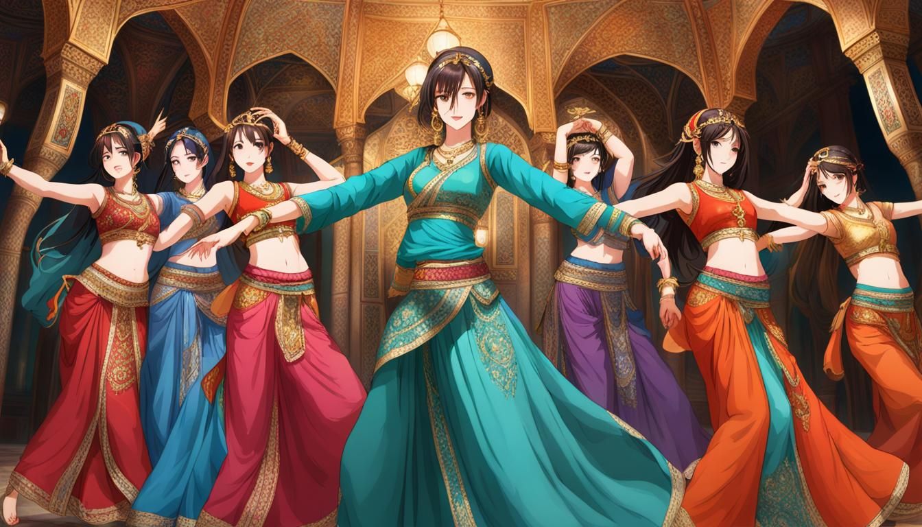 Exotic Harem Dance Scene