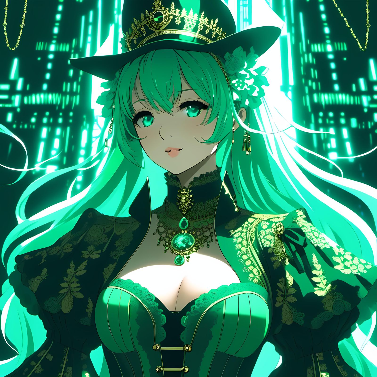 Cute Girl in Anime Key Visual Style