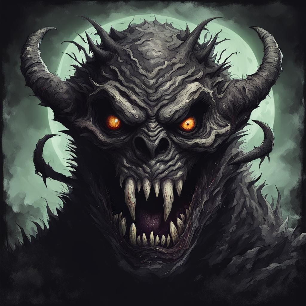 Scary Monster Generated By AI