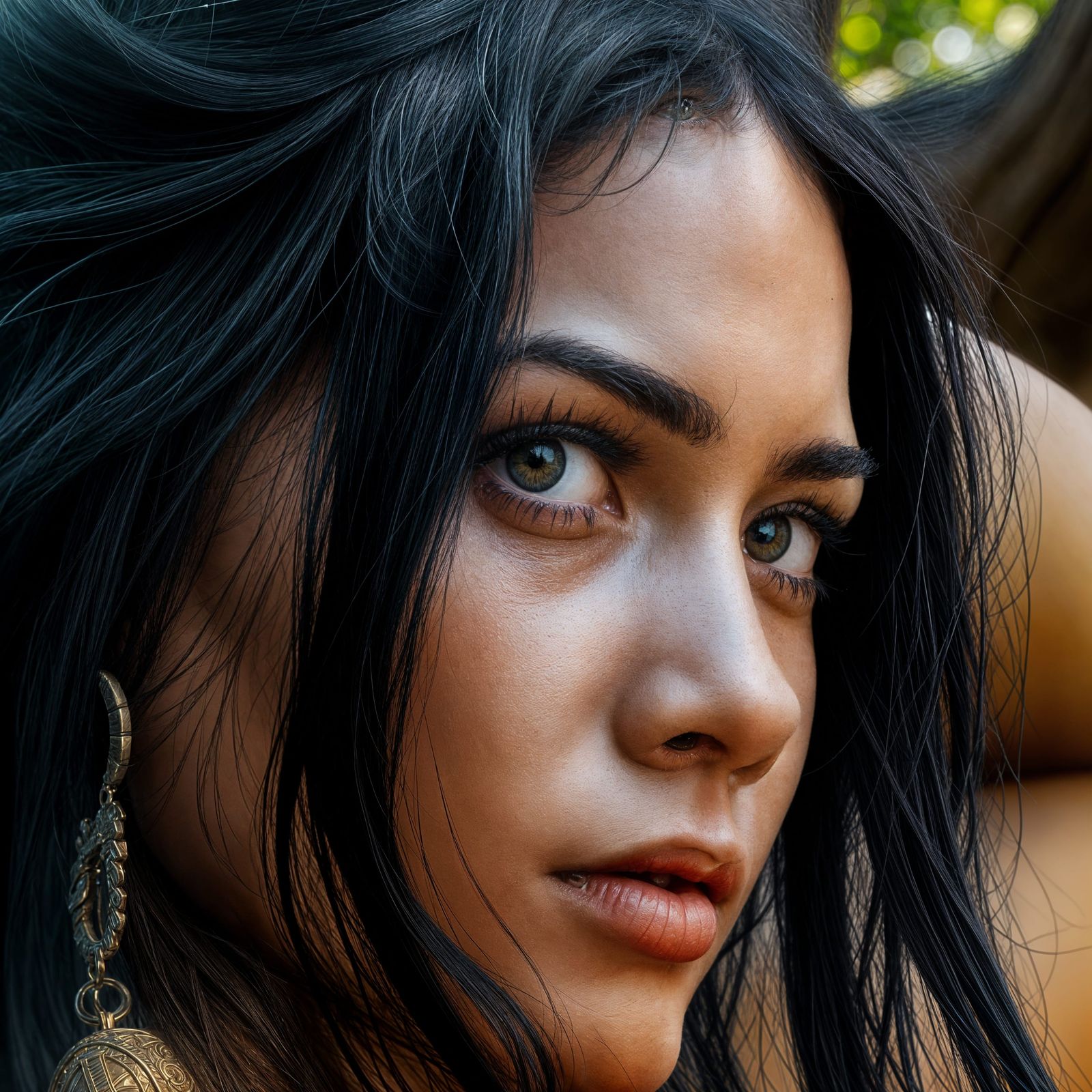 Native American Fantasy Portrait in Detailed Matte Painting...